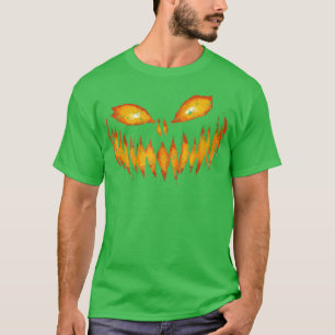 Scary Carved Pumpkin Face Halloween Costume Jack O T-shirt
