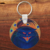 Scary Cat Blue sleutelhanger (Voorkant)