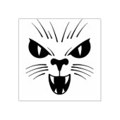 Scary Cat Face Stamp Rubberstempel (Afrduk)