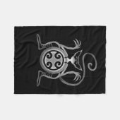 Scary Cat Fleece Deken (Voorkant (Horizontaal))