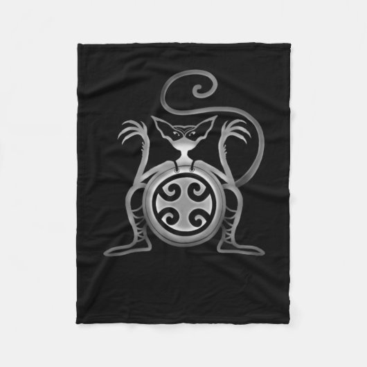 Scary Cat Fleece Deken (Voorkant)