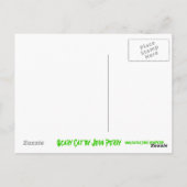 Scary Cat Green briefkaart (Achterkant)