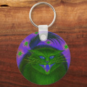 Scary Cat Green sleutelhanger (Voorkant)