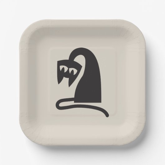 Scary Cat Papieren Bordje (Voorkant)