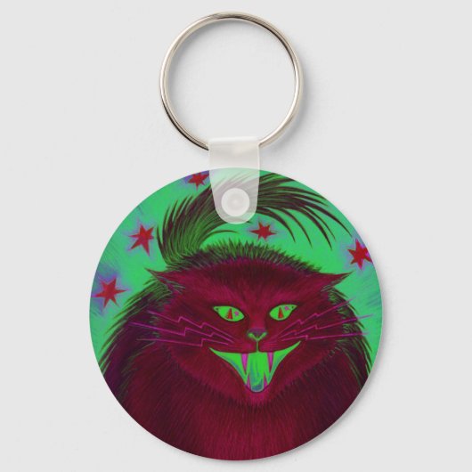 Scary Cat Red sleutelhanger (Voorkant)