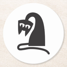 Scary Cat Ronde Kartonnen Onderzetter