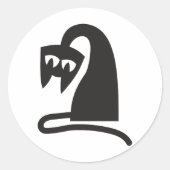 Scary Cat Ronde Sticker (Voorkant)