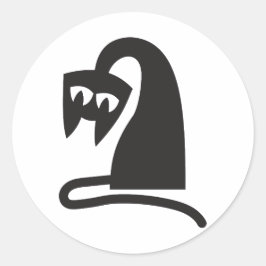 Scary Cat Ronde Sticker
