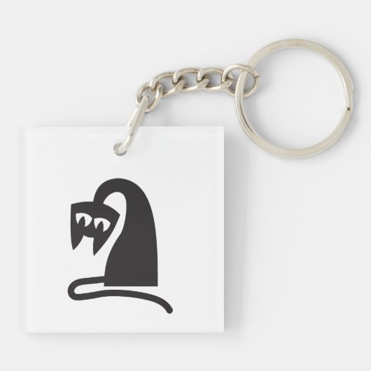 Scary Cat Sleutelhanger (Achterkant)