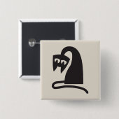 Scary Cat Vierkante Button 5,1 Cm (Voorkant /achterkant)