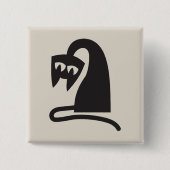 Scary Cat Vierkante Button 5,1 Cm (Voorkant)