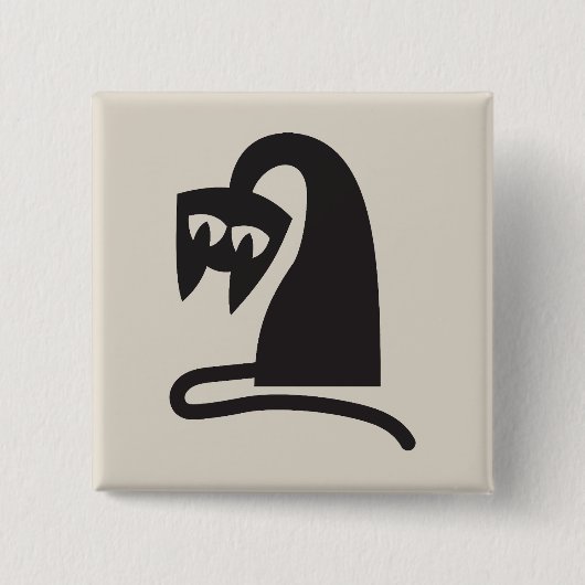 Scary Cat Vierkante Button 5,1 Cm (Voorkant)