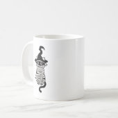 Scary cat wrapped koffiemok (Voorkant links)