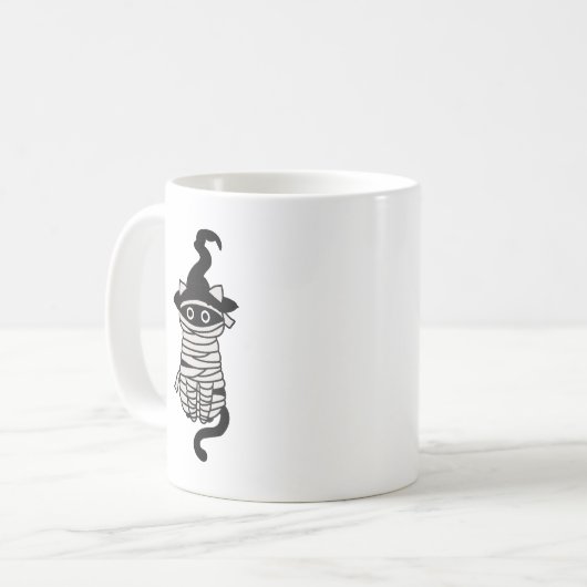 Scary cat wrapped koffiemok (Voorkant links)