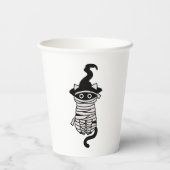 Scary cat wrapped papieren bekers (Achterkant)