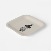 Scary cat wrapped papieren bordje (Gebogen)