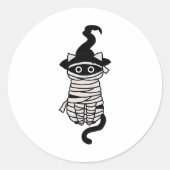 Scary cat wrapped ronde sticker (Voorkant)