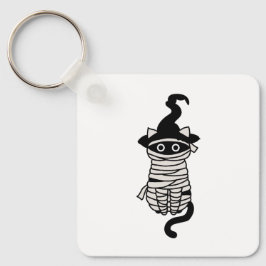 Scary cat wrapped sleutelhanger