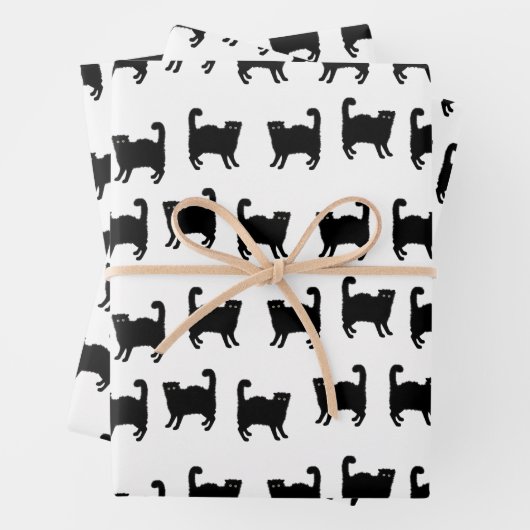 Scary Cats Wrapping Paper Sheets (In situ)
