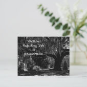 Scary Cemetery Halloween Invitation Briefkaart 2 (Staand voorkant)