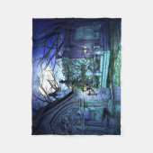 Scary Cemetery met Graveyard en Tombs Fleece Deken (Voorkant)