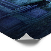 Scary Cemetery met Graveyard en Tombs Poster (Hoek)