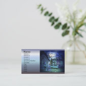 Scary Cemetery met Graveyard en Tombs Visitekaartje (Staand voorkant)