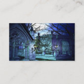 Scary Cemetery met Graveyard en Tombs Visitekaartje (Achterkant)