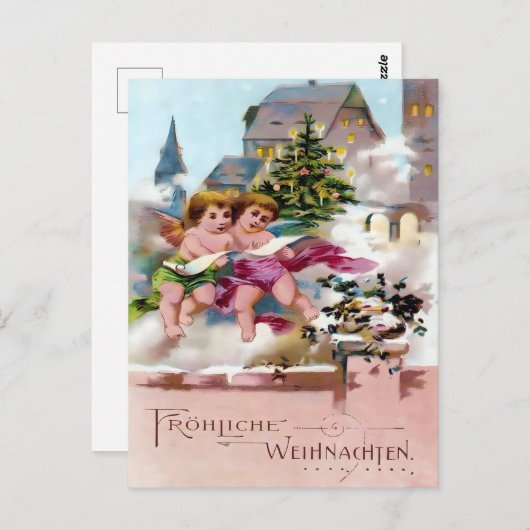 Scary Christmas Devil & Naughty List Warning Briefkaart (Voorkant / Achterkant)