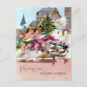 Scary Christmas Devil & Naughty List Warning Briefkaart (Voorkant)