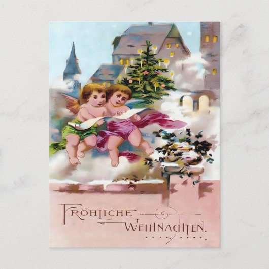 Scary Christmas Devil & Naughty List Warning Briefkaart (Voorkant)