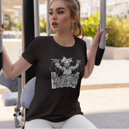 Scary clown and puppets t-shirt