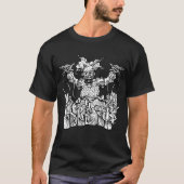 Scary clown and puppets t-shirt (Voorkant)