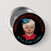 Scary Clown Anti Donald Trump Button (Voorkant /achterkant)