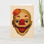 Scary Clown Birthday Card Feestdagen Kaart<br><div class="desc">Aangepast gerestaureerd,  hoogwaardig  geklonken afbeelding.</div>