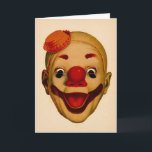 Scary Clown Birthday Card Feestdagen Kaart<br><div class="desc">Aangepast gerestaureerd,  hoogwaardig  geklonken afbeelding.</div>