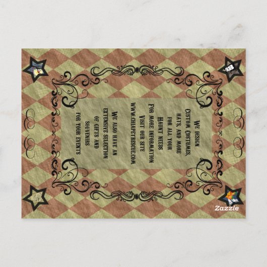 Scary Clown Briefkaart (Achterkant)