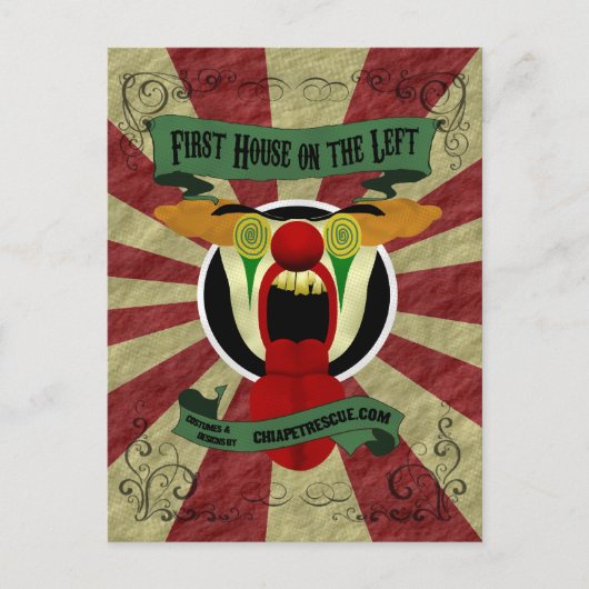 Scary Clown Briefkaart (Voorkant)