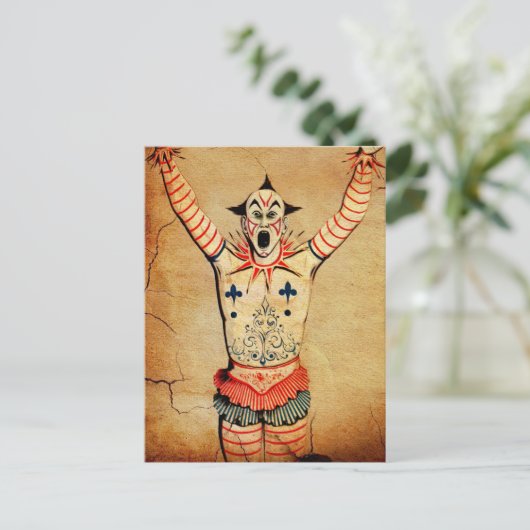 Scary  Clown Briefkaart (Staand voorkant)