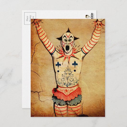 Scary  Clown Briefkaart (Voorkant / Achterkant)