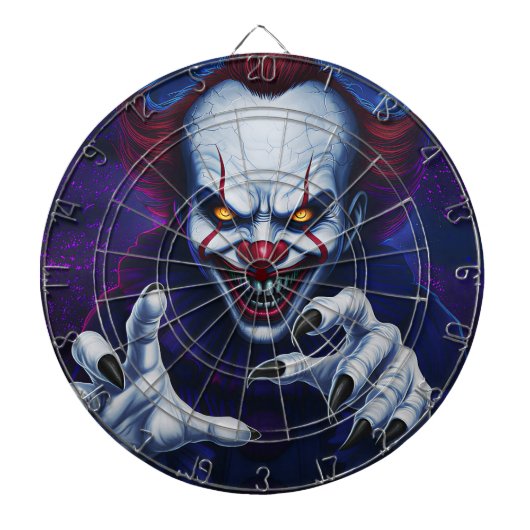 Scary Clown Dartboard Dartbord (Voorkant)