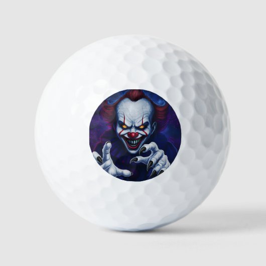Scary Clown Golf Balls Golfballen (Voorkant)