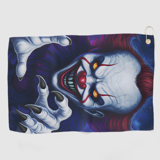 Scary Clown Golf Towel  Golfhanddoek (Horizontaal)