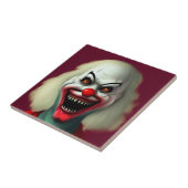 scary clown horror portrait ugly monster Halloween Tegeltje (Zijkant)