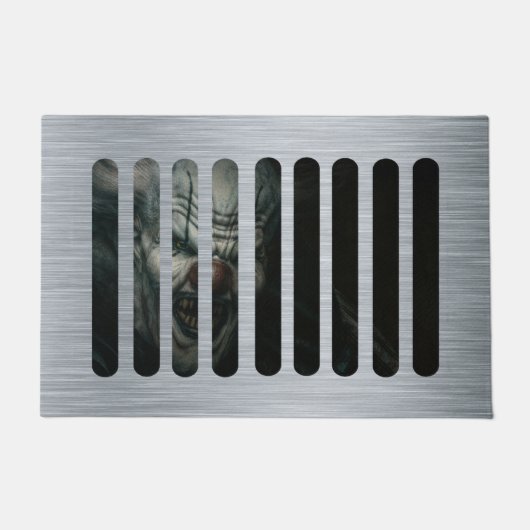 Scary Clown in Drain Novelty Halloween Deurmat (Voorkant)