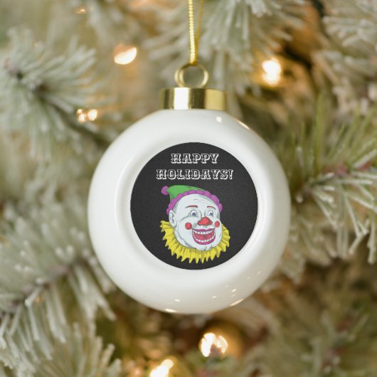 Scary Clown Keramische Bal Ornament (Boom)