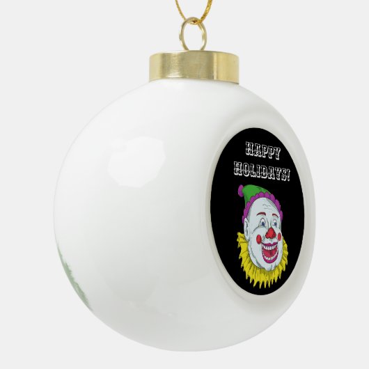 Scary Clown Keramische Bal Ornament (Links)