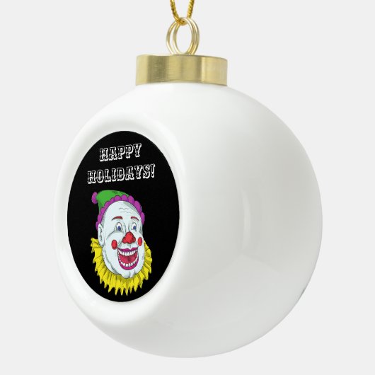 Scary Clown Keramische Bal Ornament (Rechts)