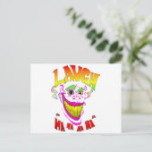 Scary Clown Laugh Briefkaart (Staand voorkant)