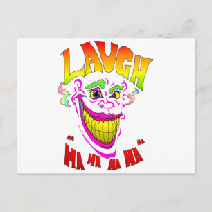 Scary Clown Laugh Briefkaart